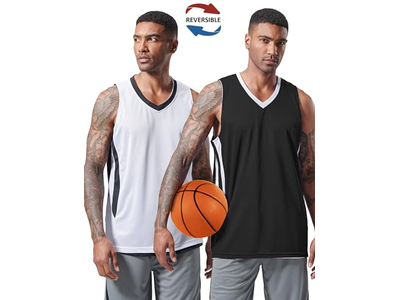 Reversible Men's Mesh Athletic Basketball Jersey
