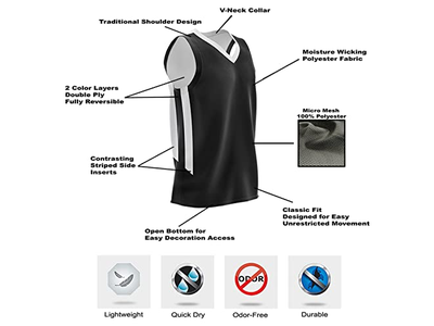 Reversible Men's Mesh Athletic Basketball Jersey